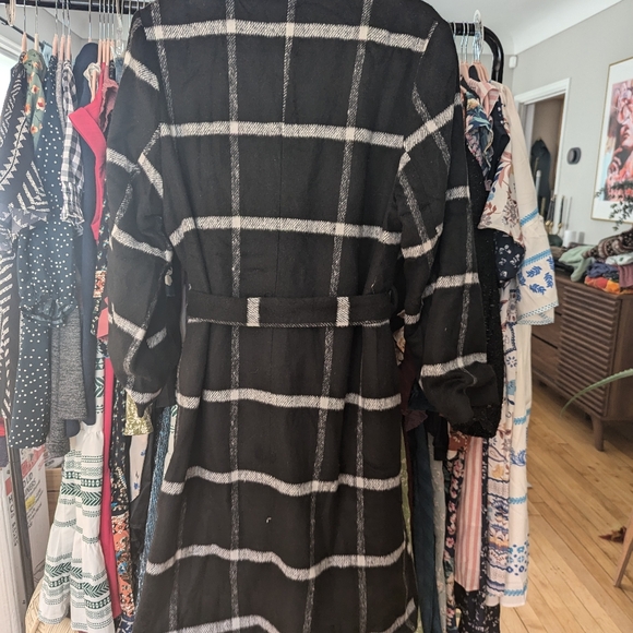 Plaid fall winter dress coat - Picture 4 of 14